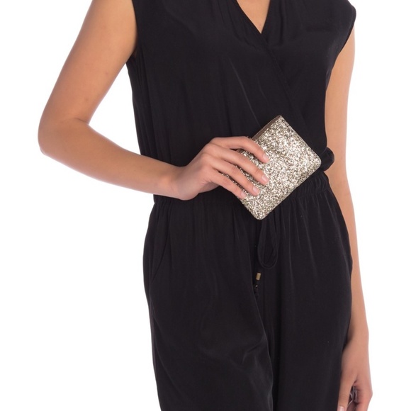 MADEWELL Sahara Gold Glitter The Leather Pouch - Picture 3 of 8